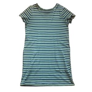 Toad&Co windmere dress in blue and green stripe, size s
